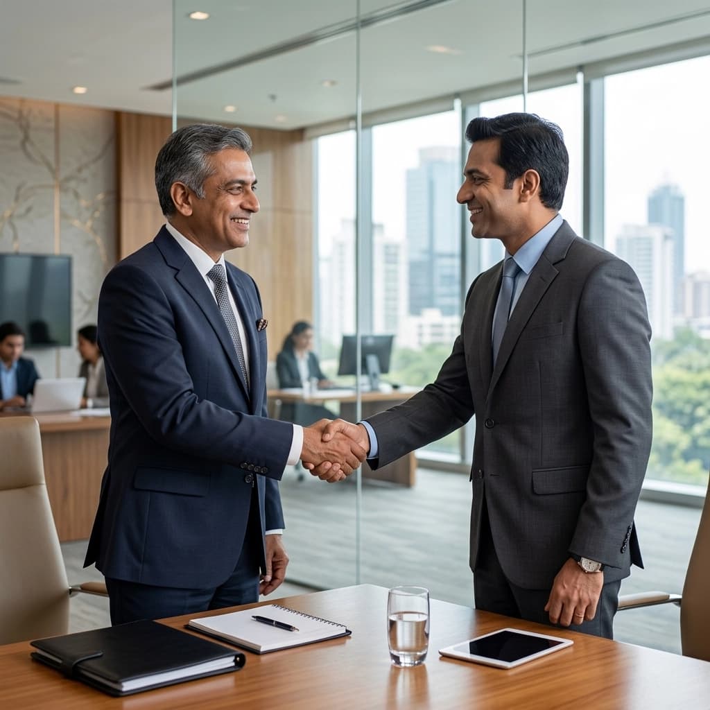 Successful business discussion