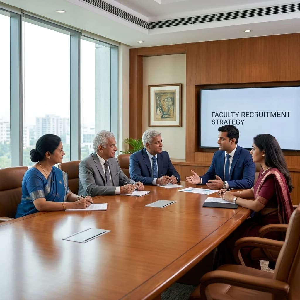 University and education sector faculty recruitment strategy meeting