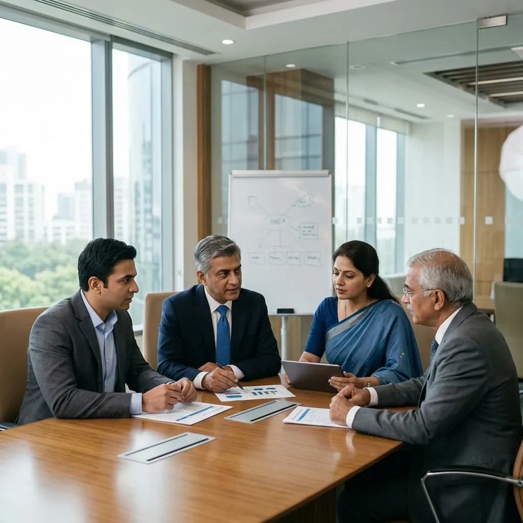 Healthcare and life sciences leadership recruitment meeting